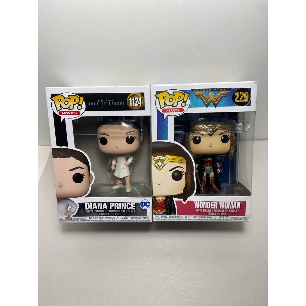 Funko pop Wonder Woman and Diana prince